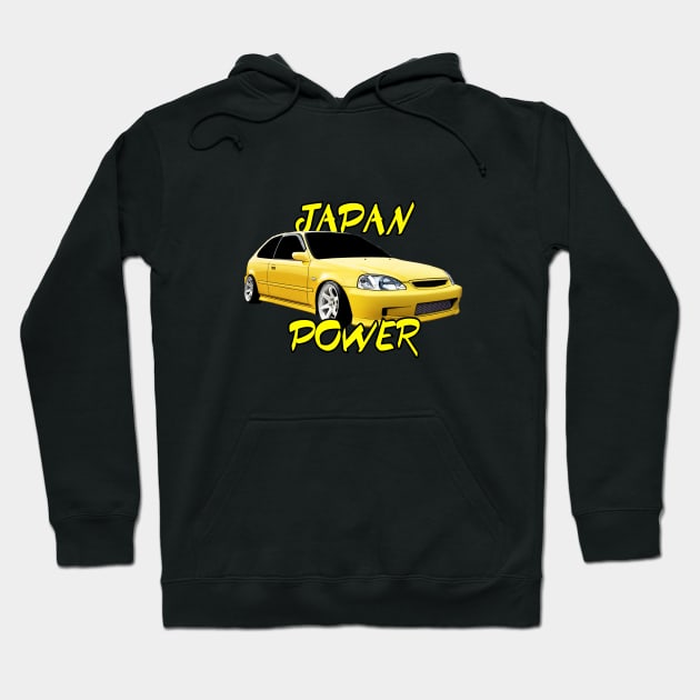 Honda Civic Japan Power Hoodie by AdriaStore1